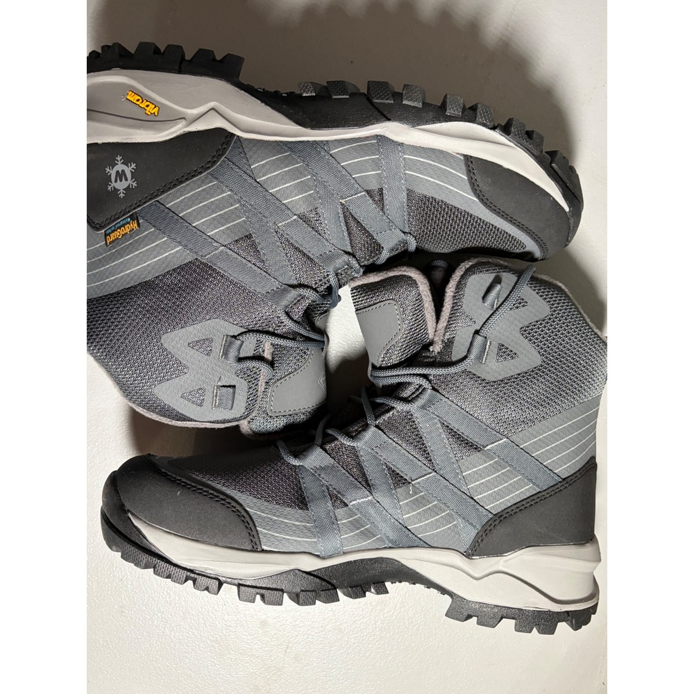 Wantdo Hiking Boots Mens Size 9 Grey Waterproof Vibram Sole High Top Trail Shoes